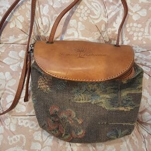 Tommy Bahama Leather and Woven Crossbody Bag